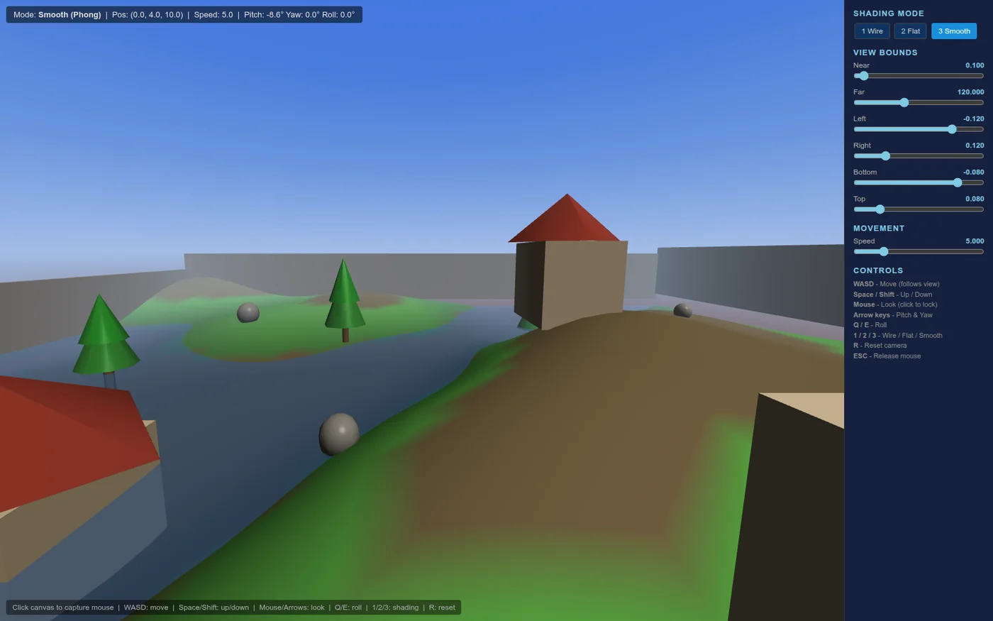 A real WebGL render of the procedural terrain explorer, running in-browser.